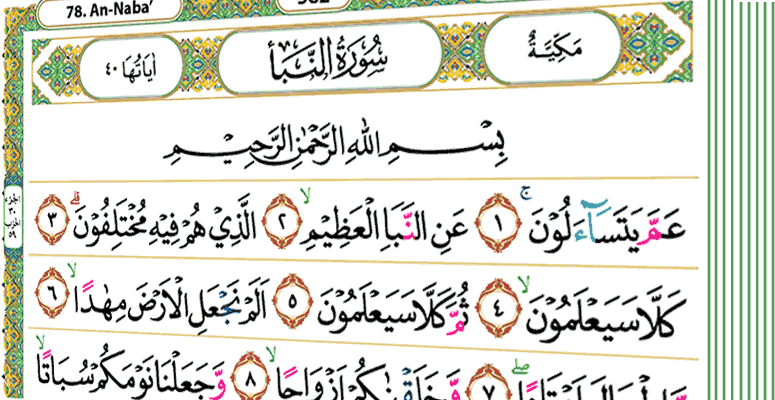 Gambar Surat an Naba 1-40 Arab (Full)